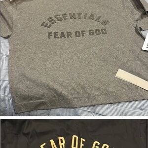 Fear of God Black and Gray Short Sleeve Tees